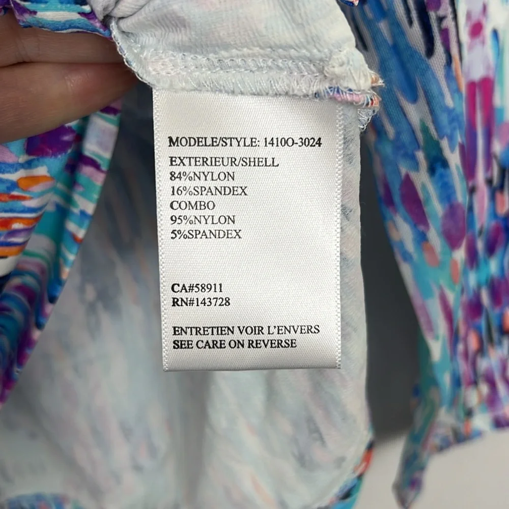 EUC Tribal Sport Mock Neck Top with 1/3 zipper XS - Picture 7 of 8
